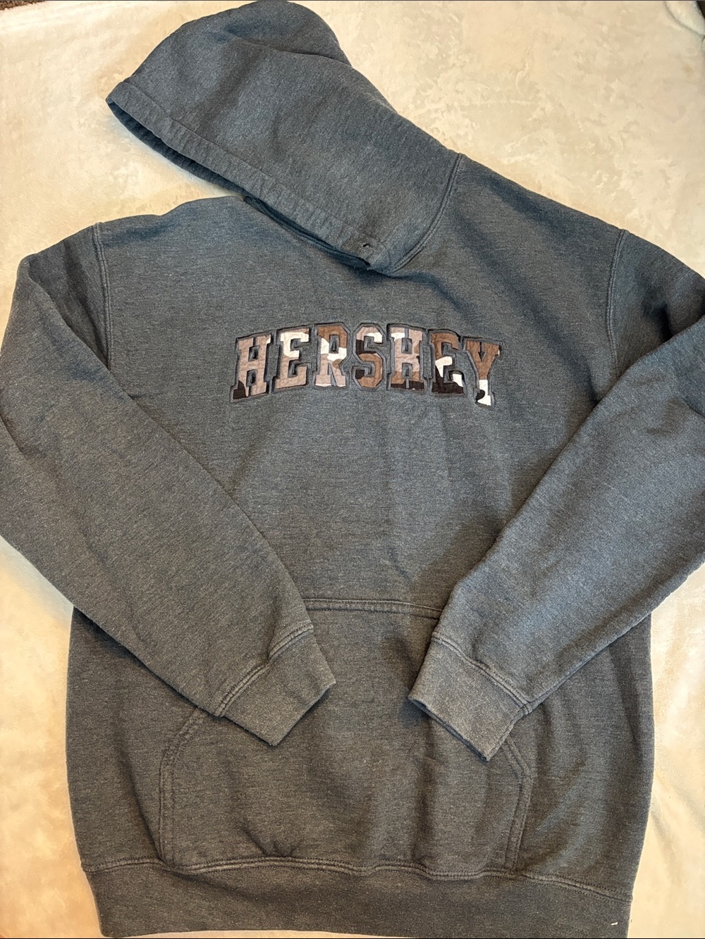 Hershey Gray Pullover Hoodie with Camo Logo